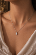 Marquise Cut  Silver Necklace
