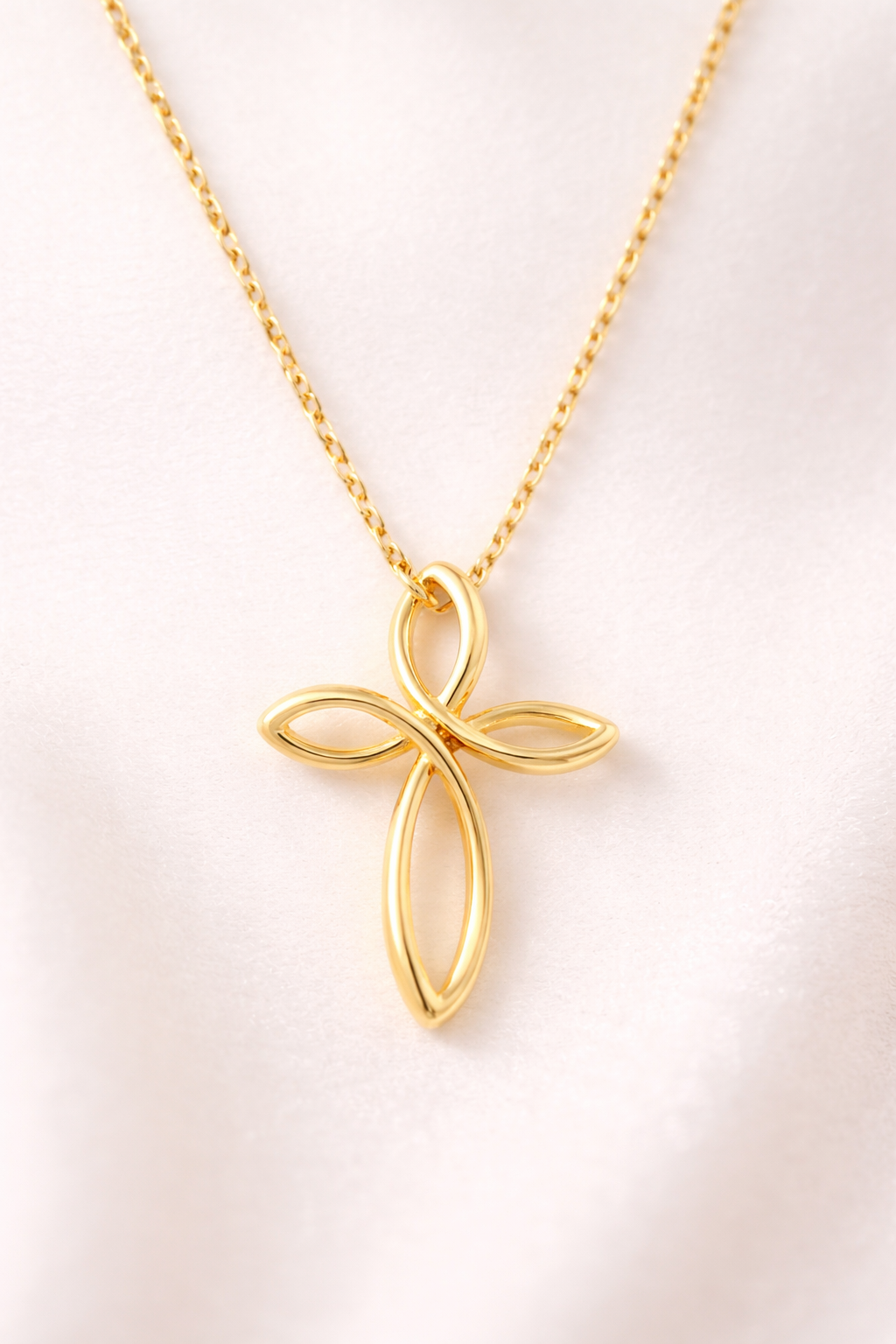 Angel's Hand Golden Knot Pendant Necklace