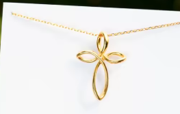 Angel's Hand Golden Knot Pendant Necklace